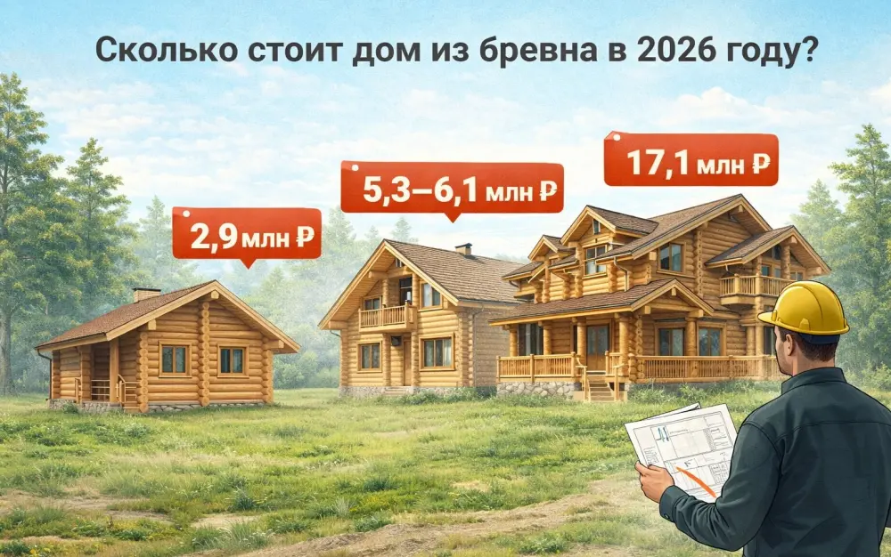 Стоимость дома из бревна в 2026 году: цены и разбор сметы